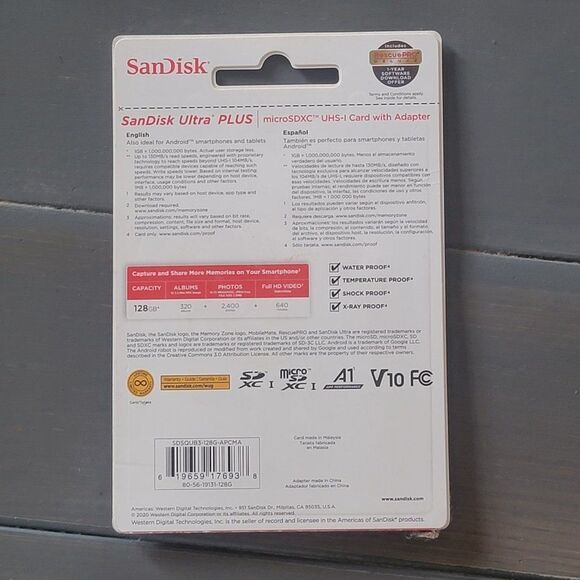 SanDisk Ultra Micro SD Memory Card with Adapter 128 GB - 1.0 Ea - Picture 9 of 11